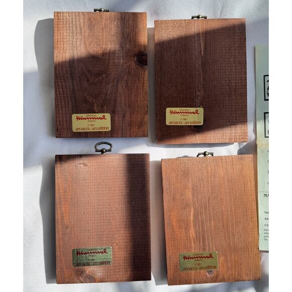 Vintage 1981 Authentic Hummel Reproduction Wall Plaques Set of 4 Cottagecore - Picture 3 of 10